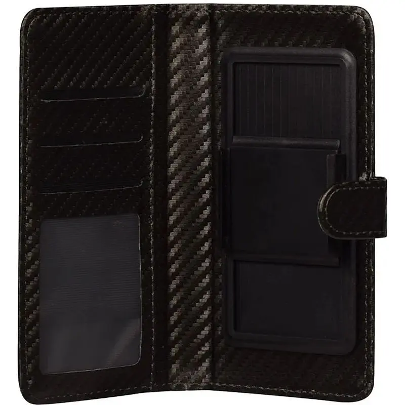 Чехол-книжка Toto Book Carbon Fiber Universal Cover 4.7-5.3" Navy Gray - фото 3