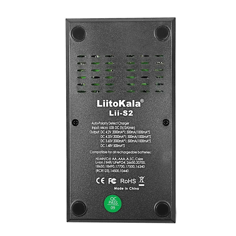 Зарядний пристрій LiitoKala Lii-S2, для акумуляторних батарей 18650, AA, AAA, універсальна зарядка - фото 3