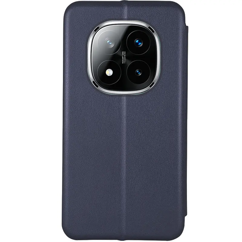 Кожаный чехол-книжка Classy для Xiaomi Redmi Note 14 Pro 5G / 14 Pro+ 5G Темно-синий - фото 2