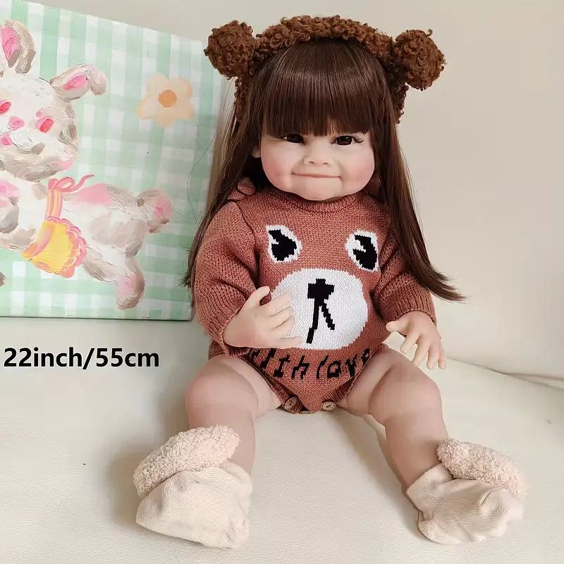 Реалістична Кукла Реборн 55 см повністю силіконова Doll Reborn Baby Born К0100619 - фото 2