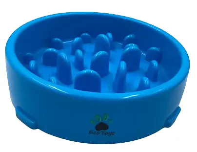 Миска для повільного годування для собак EcoToys пластикова блакитна 20х4.5 см 6880 - фото 6