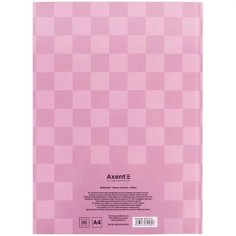 Книга записна Axent A4 Mosaic, 96 аркушів клітинка, рожевий (8427-3-A) - фото 5