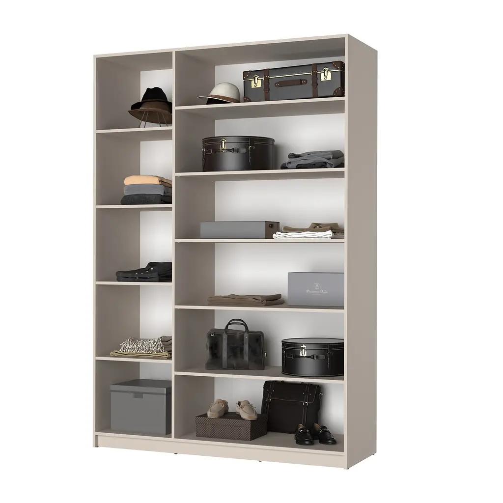 Шафа 3-дверна з антресоллю MebelStar Оскар ДСП BL-B, 4 додаткові полиці 150x52x260 см Дуб бурштиновий (MBS-4983) - фото 2