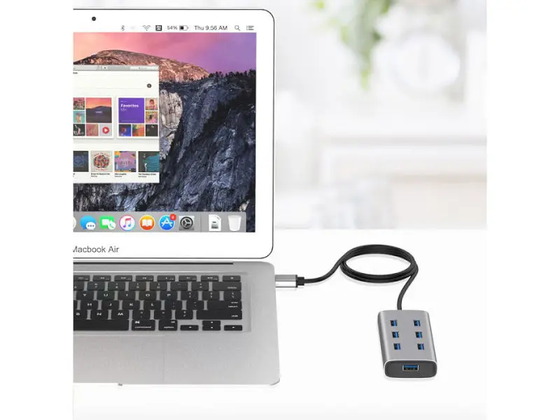 Мультипортовий адаптер Maiwo USB3.0 Type-A/Type-C to 7х USB3.0 (KH700) - фото 5