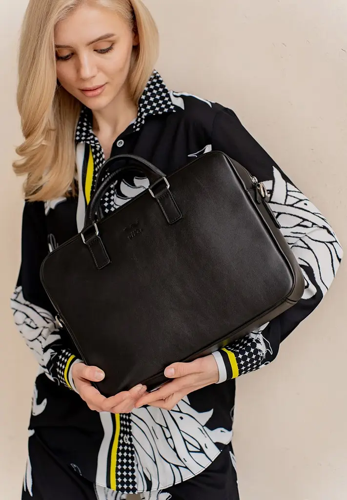 Шкіряна ділова сумка Briefcase 2.0 чорний - фото 8