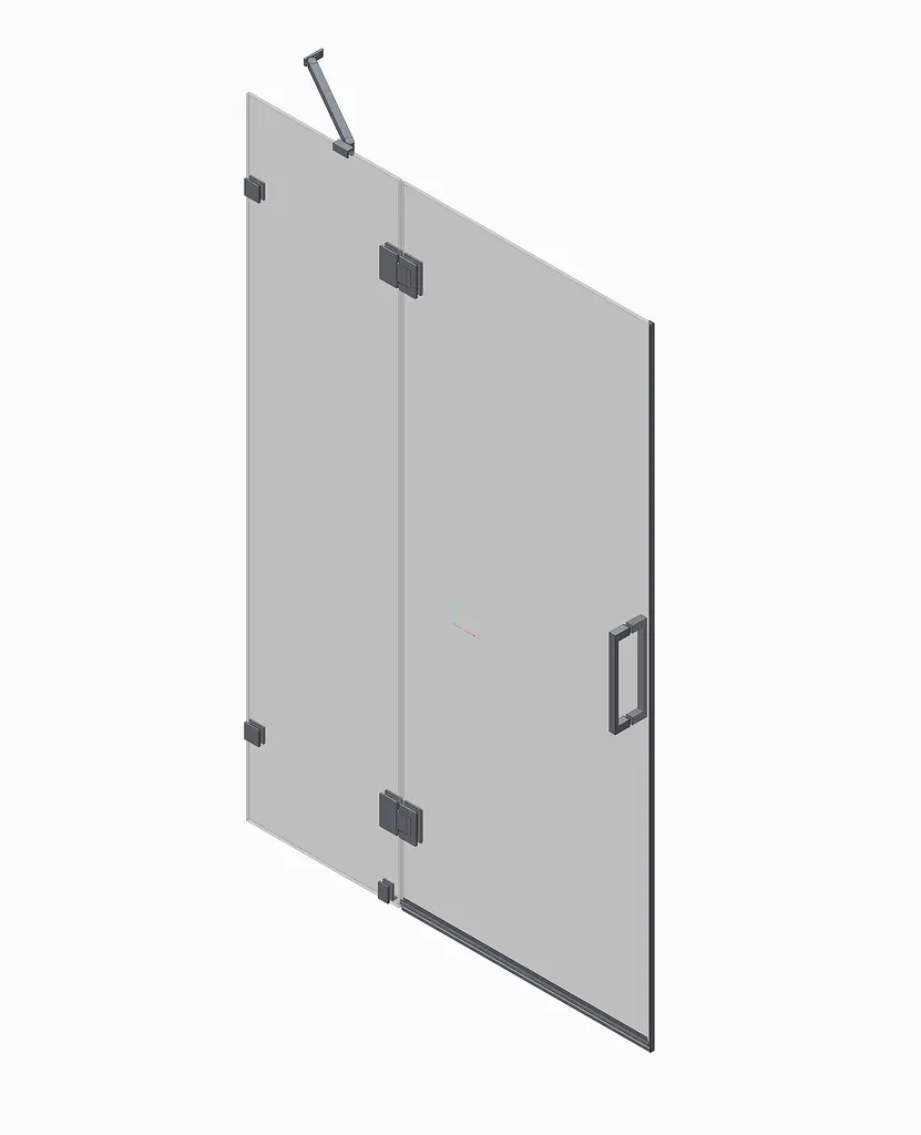 Двері в нішу Koer SR SD04-120x200-TR-07 прозоре скло Easy Clean 10 мм, graphite KR5388, універсальні, прозорий, графіт - фото 9