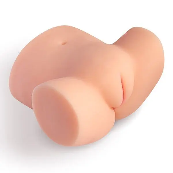 Мастурбатор-півторс з вібрацією Real Body Real Tess, вагіна та анус, 18х15см - фото 2