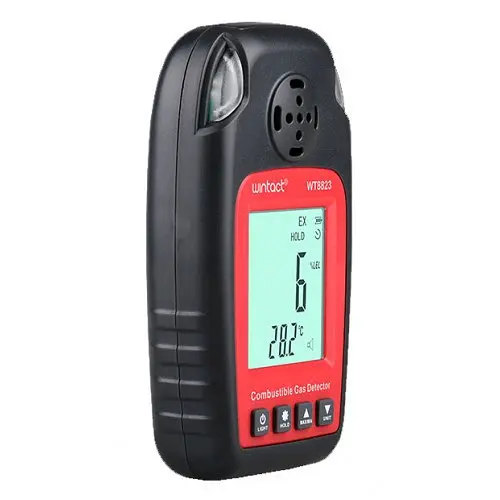Детектор горючих газів + термометр (0-100% LEL, 0-50 °C) WINTACT WT8823 - фото 5