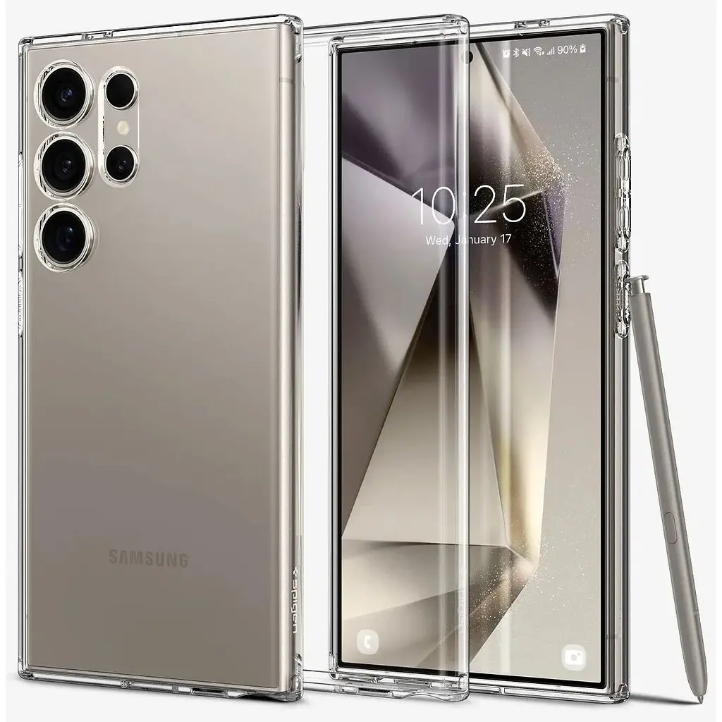 Оригинальный противоударный чехол Spigen Liquid Crystal Flex для Samsung Galaxy S23 Ultra (6.8") ACS05610 - фото 9