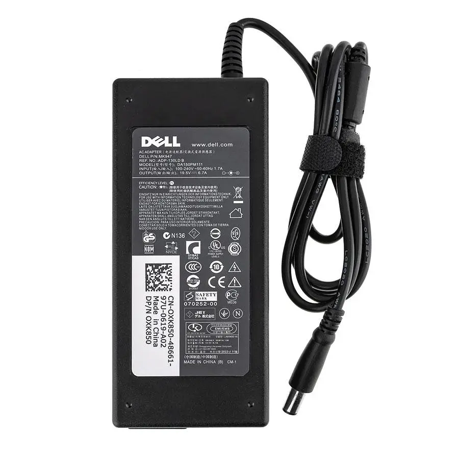 Блок живлення для ноутбука DELL 19.5V 6.7A 130W 7.4x5.0-PIN Чорний RECTANGULAR - фото 2