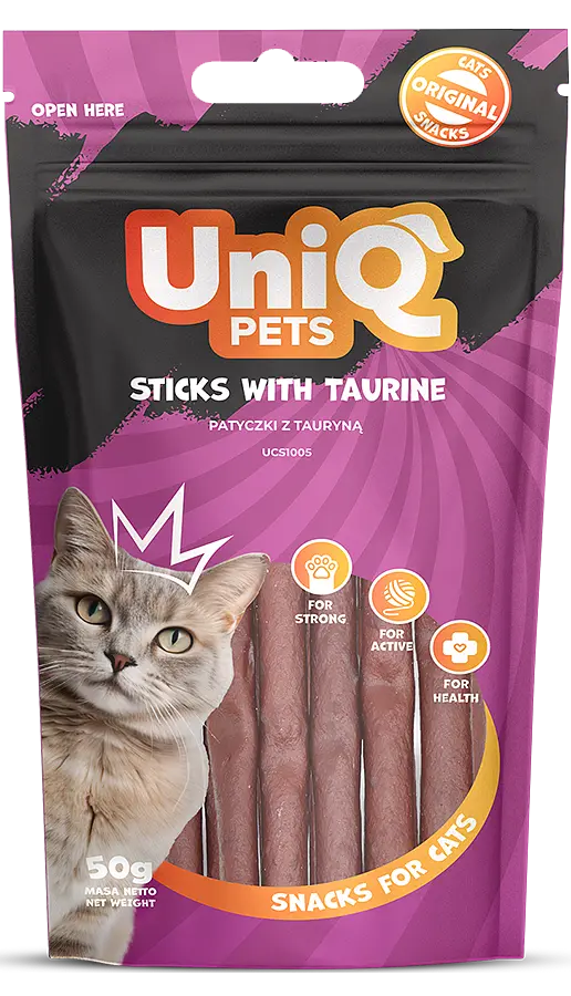 Ласощі для котів Uniq PETS CAT SNACKS MIMI яловичі палички з таурином, 50 г - фото 3