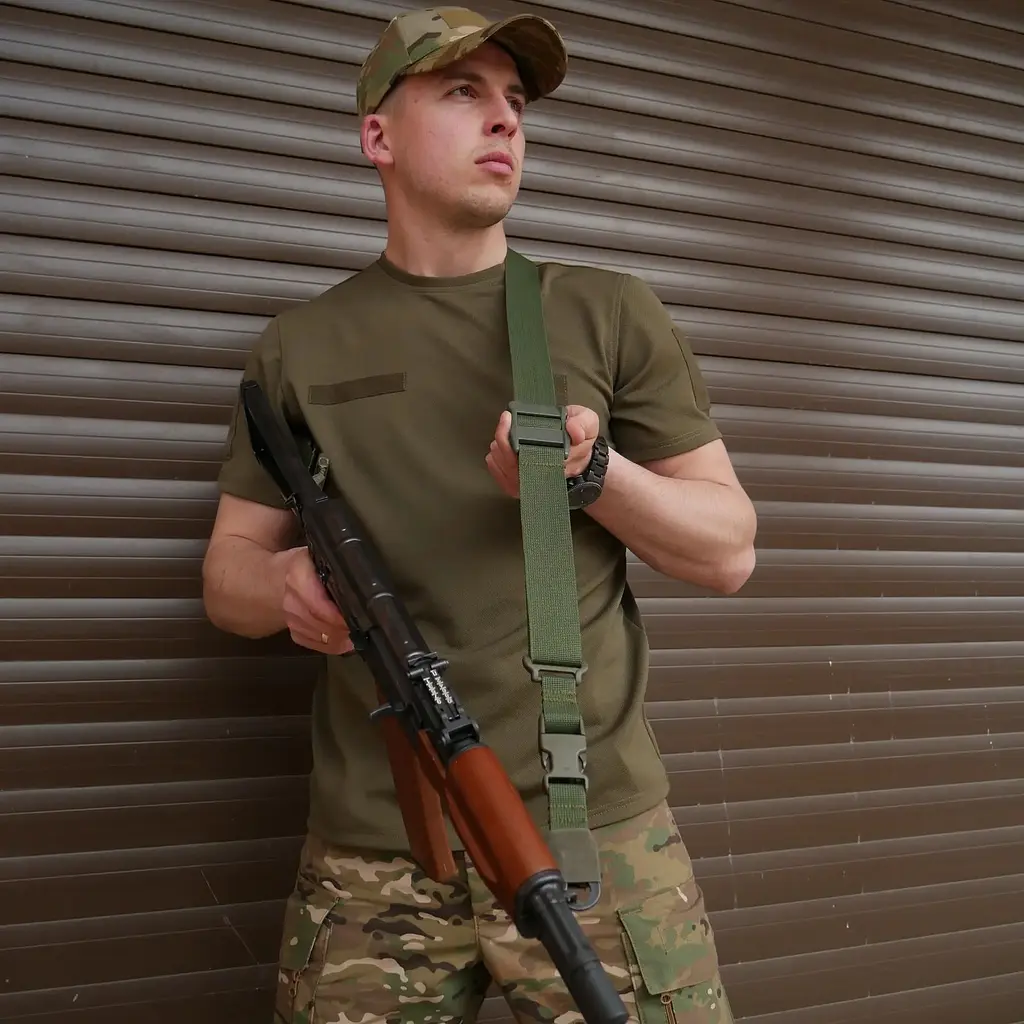 Ремінь Kiborg 2-точковий Gun Sling G-2 з пряжкою швидкого регулювання Triple-X Olive (1000-k8030) - фото 10