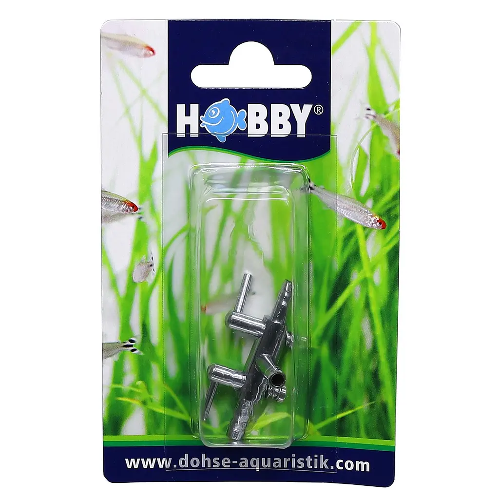 Кран на два виходи (метал) Hobby Metallic Air Valve 4/6 мм 2-Ways (63340) - фото 2