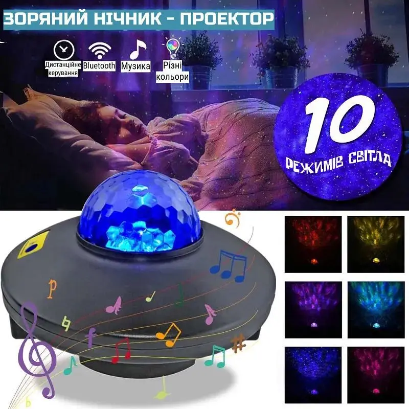 Лампа-проєктор XPRO SF-L1 Північне сяйво (44893-16257_360) - фото 8