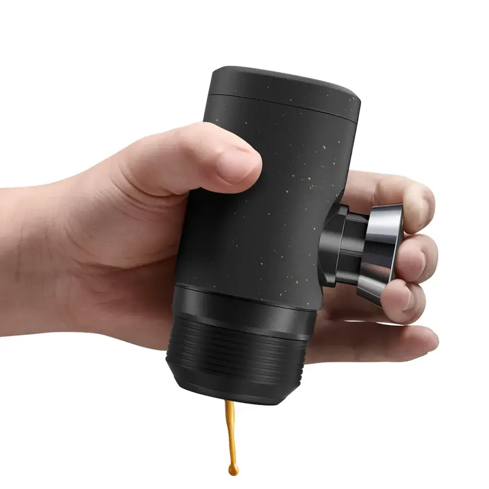 Портативна еспресо-кавоварка Wacaco Minipresso NS2, механічна, для капсул, чорний - фото 3