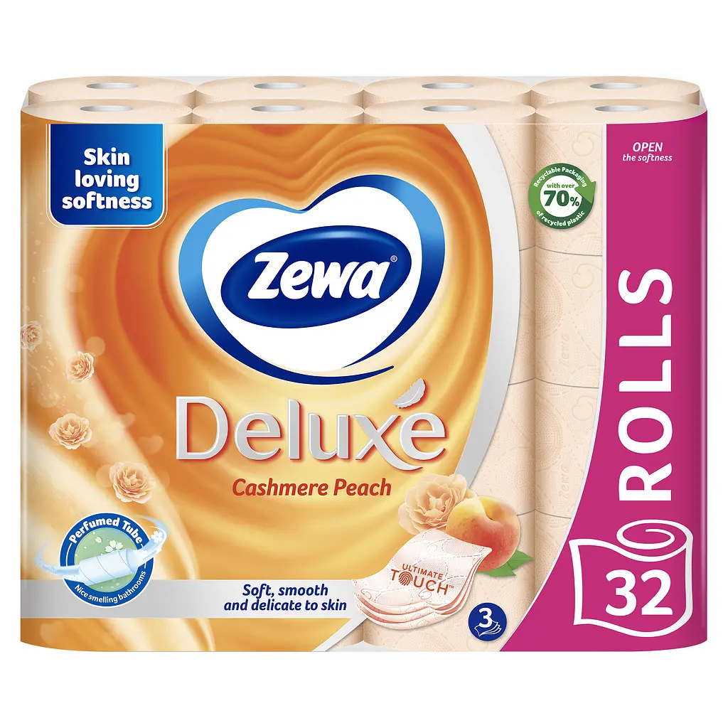 Туалетний папір Zewa Deluxe Персик 3 шари 32 рулони - фото 2