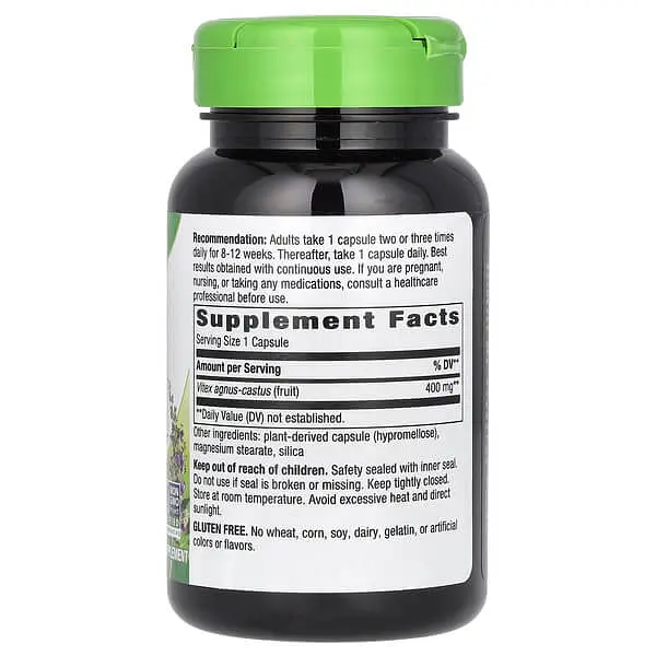 Вітекс священний Vitex Fruit 400 mg 100 Capsules Nature's Way vit0006188 - фото 2