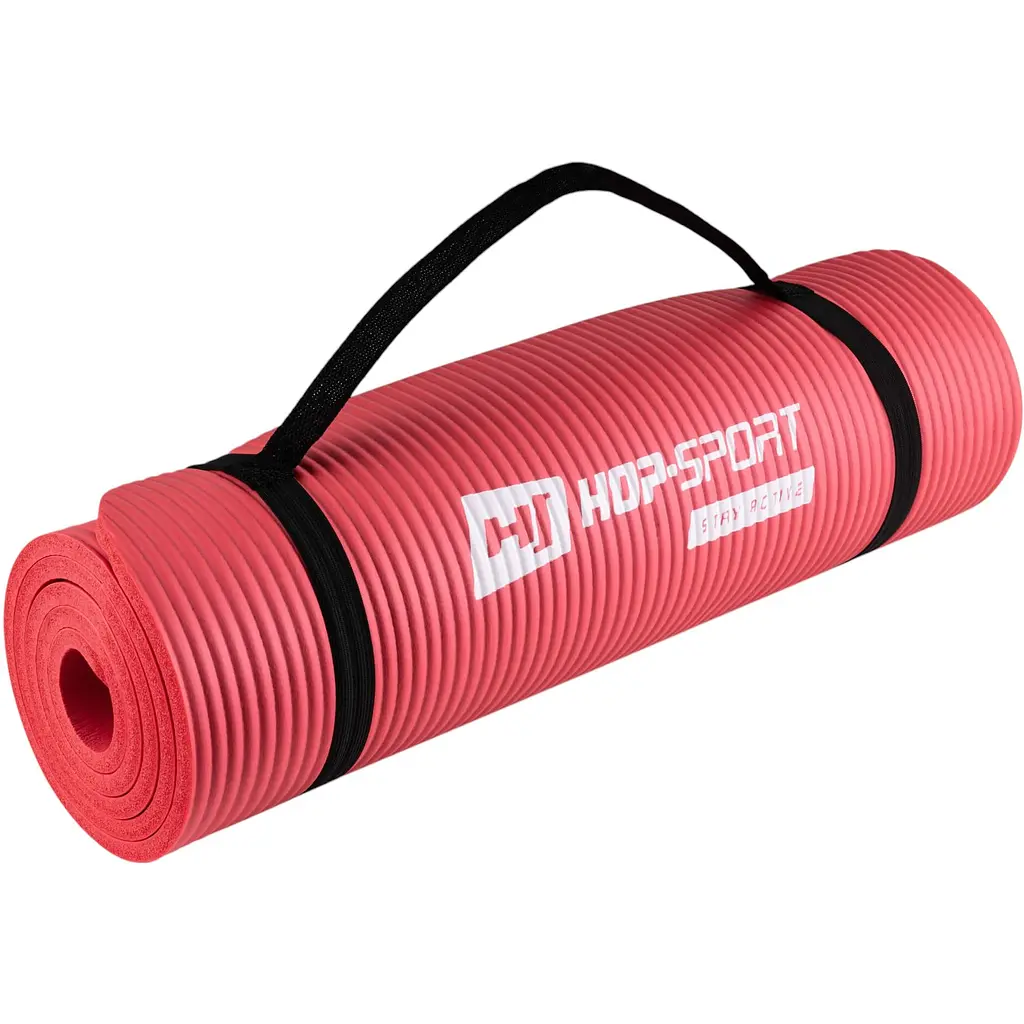 Мат для фітнесу та йоги Hop-Sport HS-N010GM 1 см червоний - фото 4
