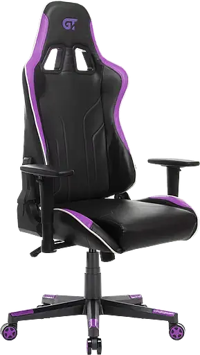 Геймерское кресло GT Racer черное с фиолетовым (X-2528 Black/Purple) - фото 5