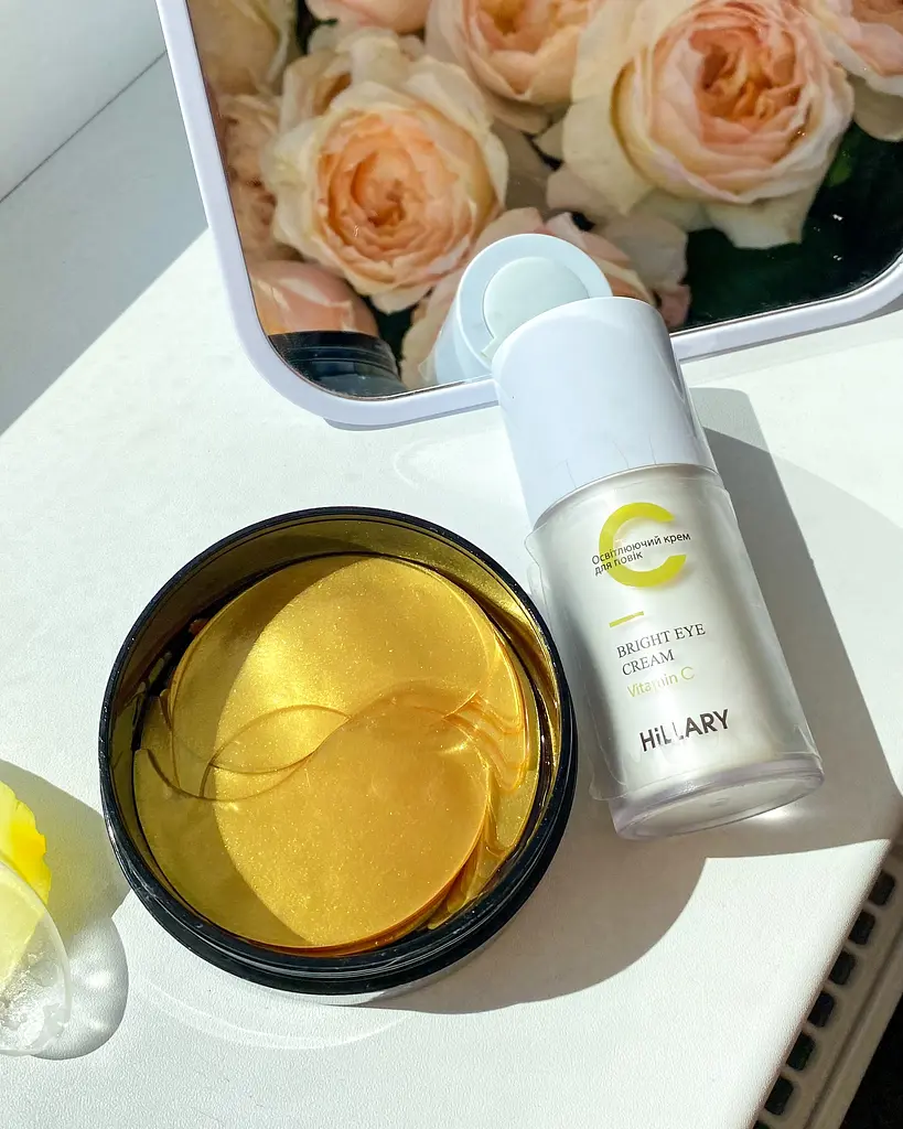 Набор по уходу за лицом и веками с витамином C + Освежающие патчи с витамином C Hillary - фото 5