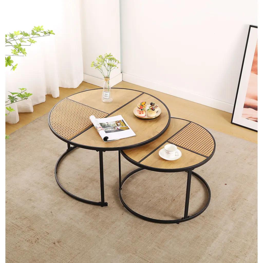 Комплект журнальних столиків Special4You Geneva бежевий (E7412) - фото 2