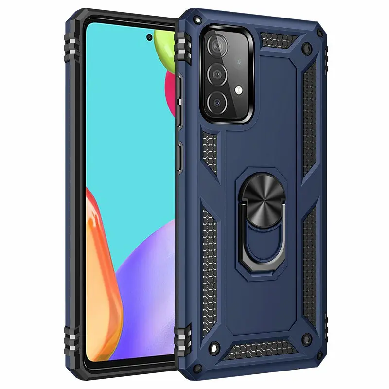 Ударостійкий чохол Serge Ring for Magnet для Samsung Galaxy A72 4G / A72 5G Темно-синій - фото 2