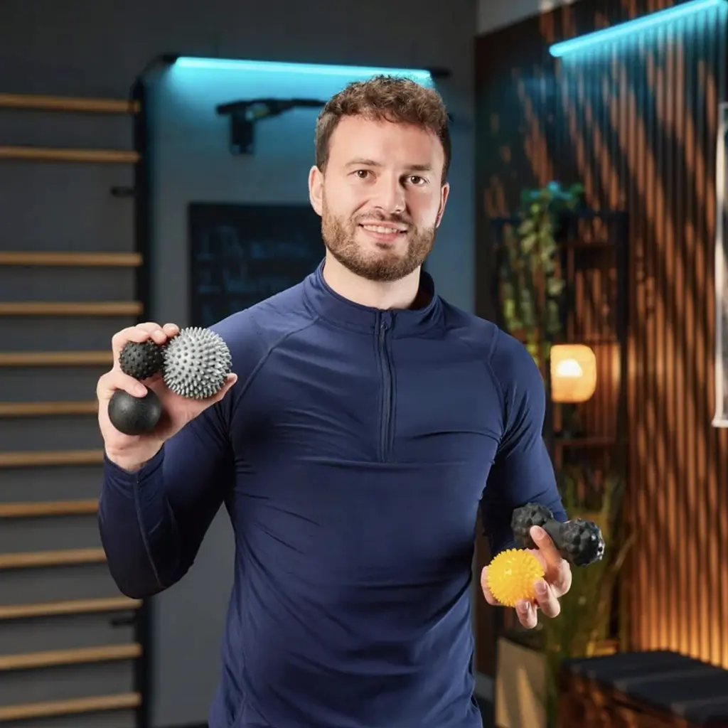 Набір масажних м'ячів Trex Sport TX-005MSC 5в1 для йоги та фітнесу EPP - фото 9