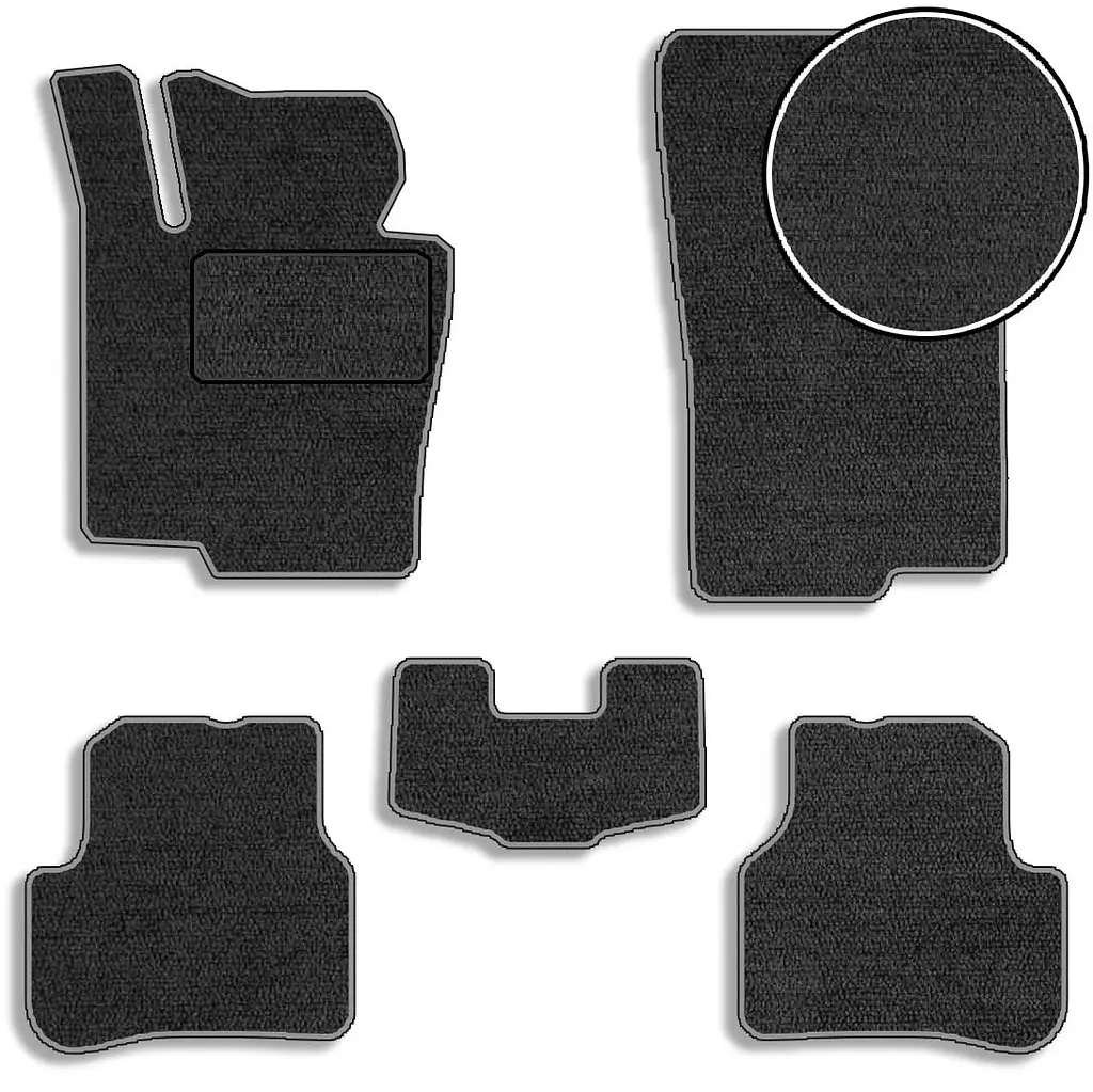 Ворсові килимки для Volkswagen Passat CC 2005-2019 з підп'ятником 5 шт (Carrera)