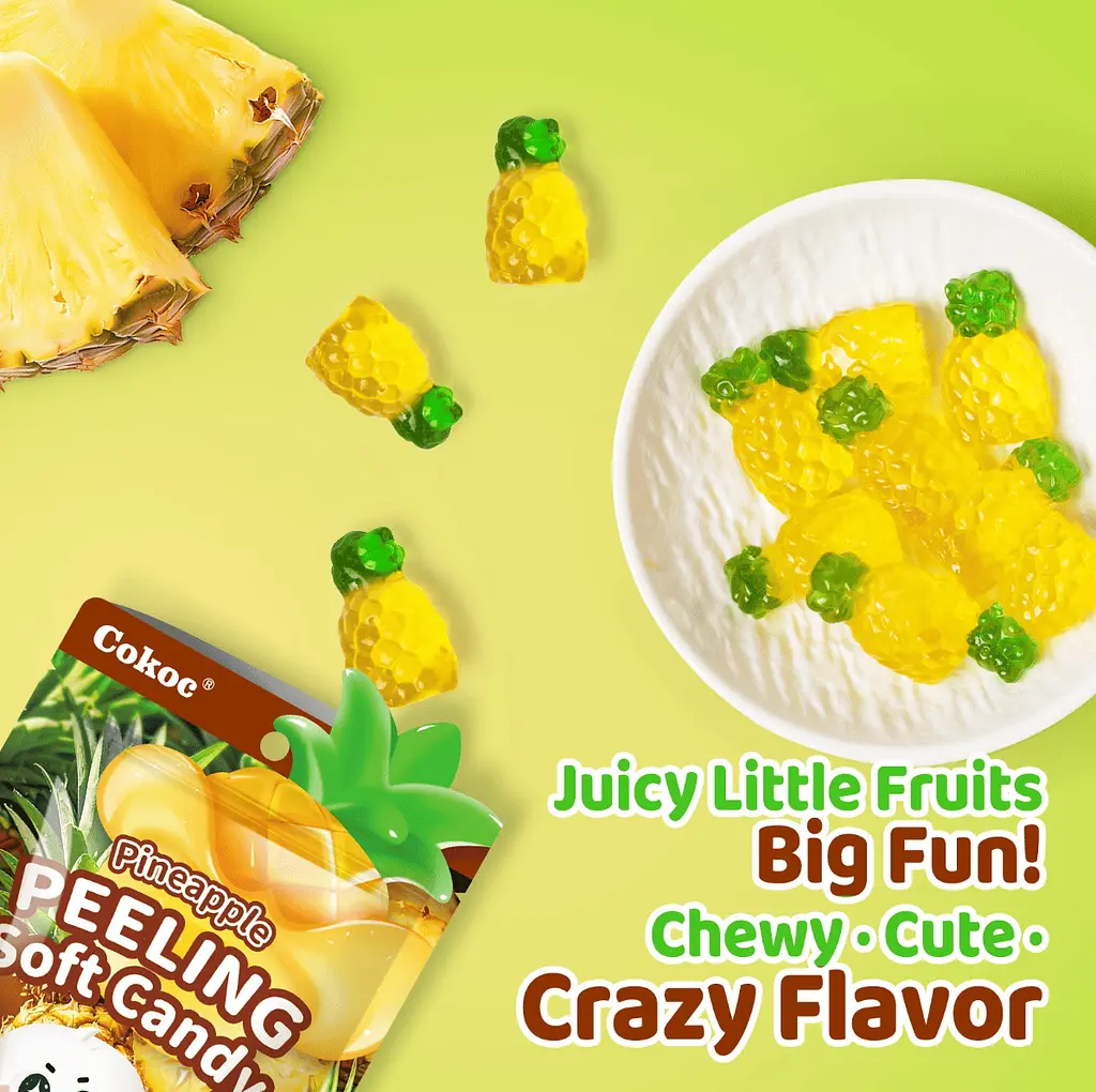 Желейні цукерки Cokoc Peeling Soft Candy Pineapple 75г - фото 3