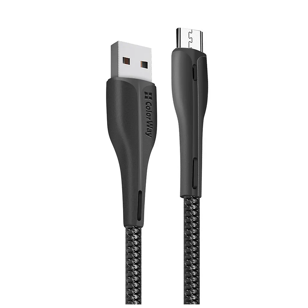 Дата кабель USB 2.0 AM to Micro 5P 1.0m led black ColorWay (CW-CBUM034-BK) - фото 2