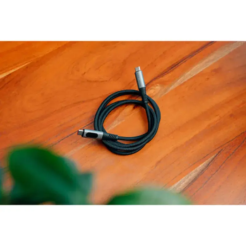 Дата кабель USB-C to USB-C 1.2m with display 240W black Verbatim (31849) - фото 5