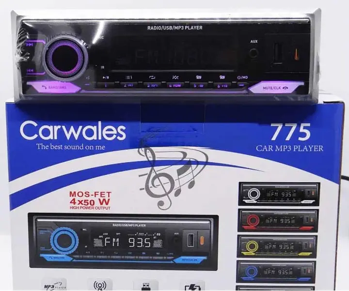 Автомагнитола 1Din Carwales JSD-775 Bluetooth автомобильная магнитола с подсветкой RGB Черный - фото 2