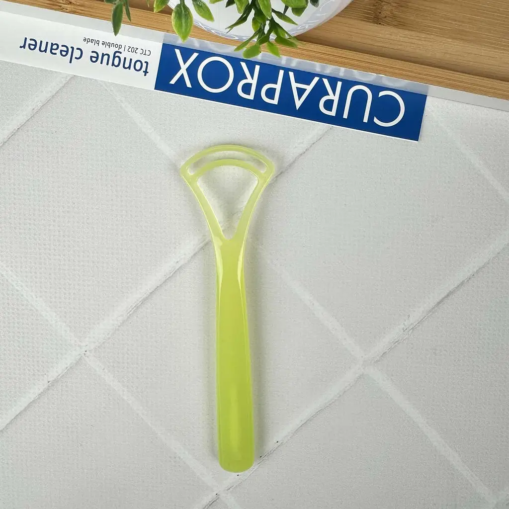 Скребок для язика Curaprox дві дуги (салатовий)
