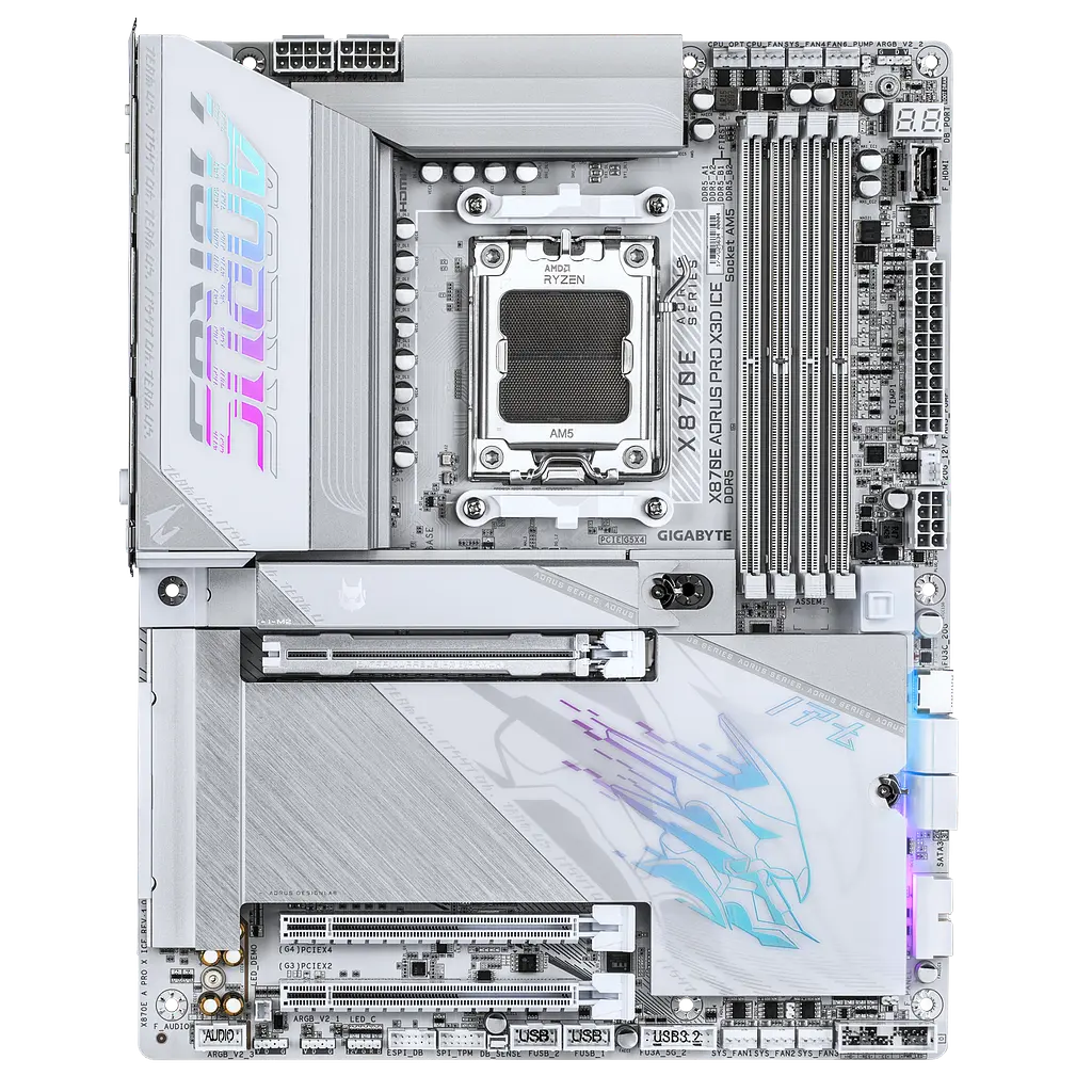 Материнська плата Gigabyte X870E Aorus Pro X3D Ice Socket AM5 (X870E A PRO X ICE) Б/В - фото 5