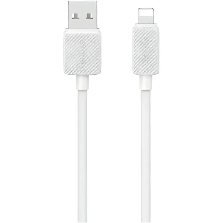 Кабель Usams US-SJ689 USB-A to Lightning 2.4A 1м White SJ689USB02 (6958444909257)