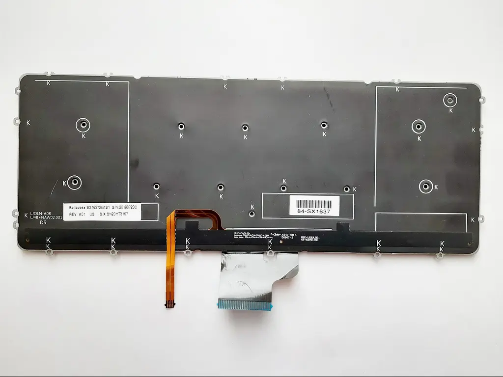 Клавіатура для ноутбуків Dell XPS 15-9530, Precision M3800 чорна без рамки, з підсвічуванням US - фото 2