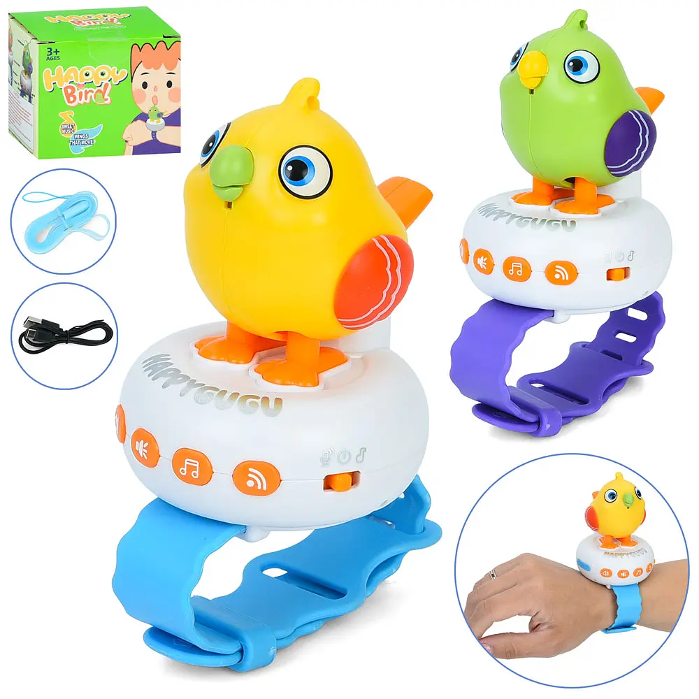 Птица, 9 см, повторюшка, браслет, музыка, звук, свисток, аккумулятор, USB-зарядка, 1801 (В ассортименте) - фото 2