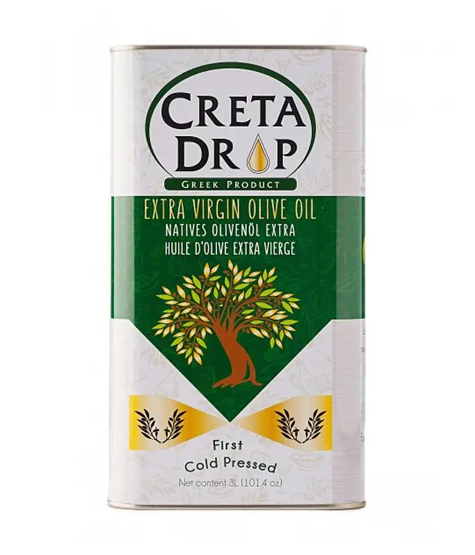 Справжня оливкова олія Extra Virgin CRETA DROP перший холодний віджим, 3 л