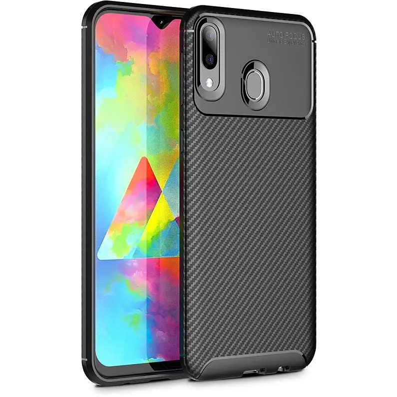 Чохол-накладка Toto TPU Carbon Fiber 1.5 mm Case Samsung Galaxy M20 Black - фото 2