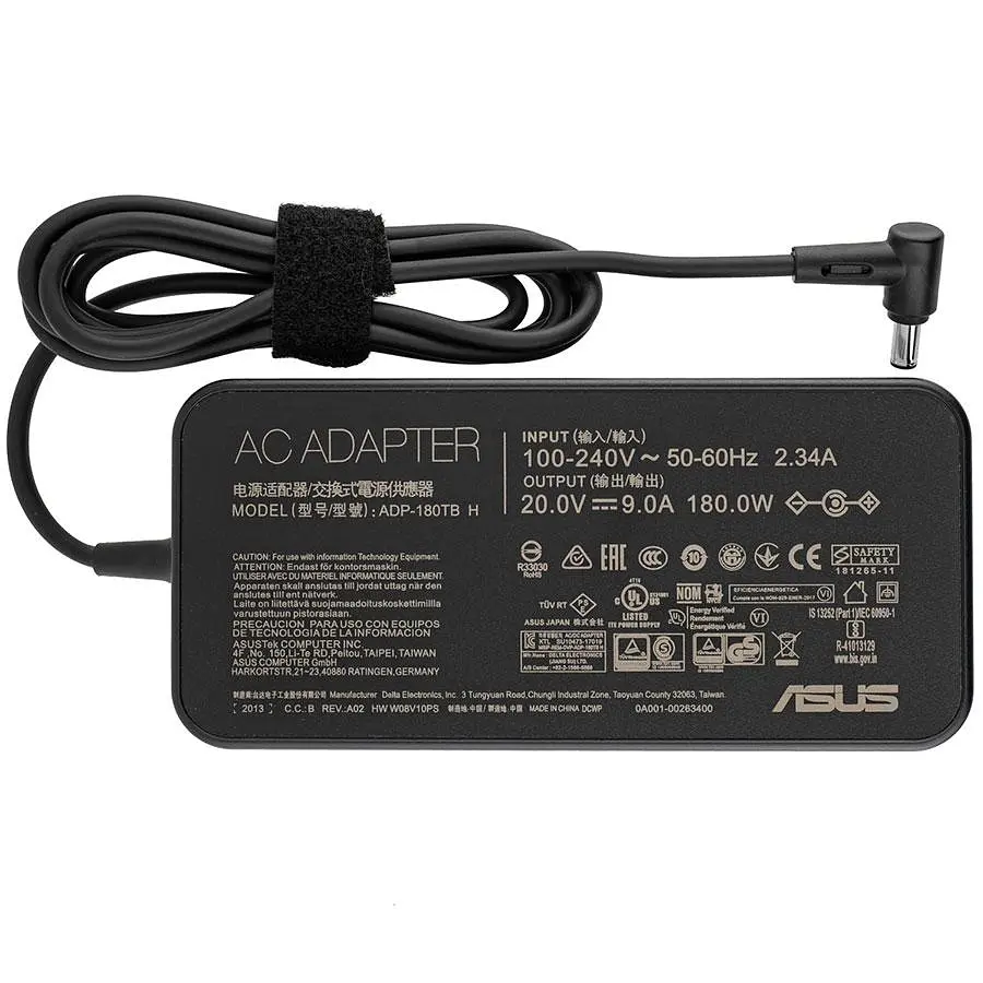 Блок живлення для ноутбука Asus 20V 9A 180W 6.0*3.7мм-PIN чорний OVALE - фото 2