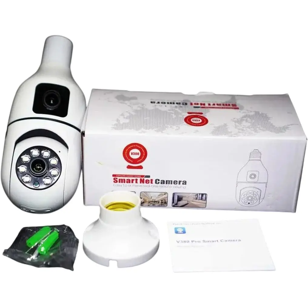 IP-камера відеоспостереження UKC SQ02 E27 Wi-Fi White - фото 5
