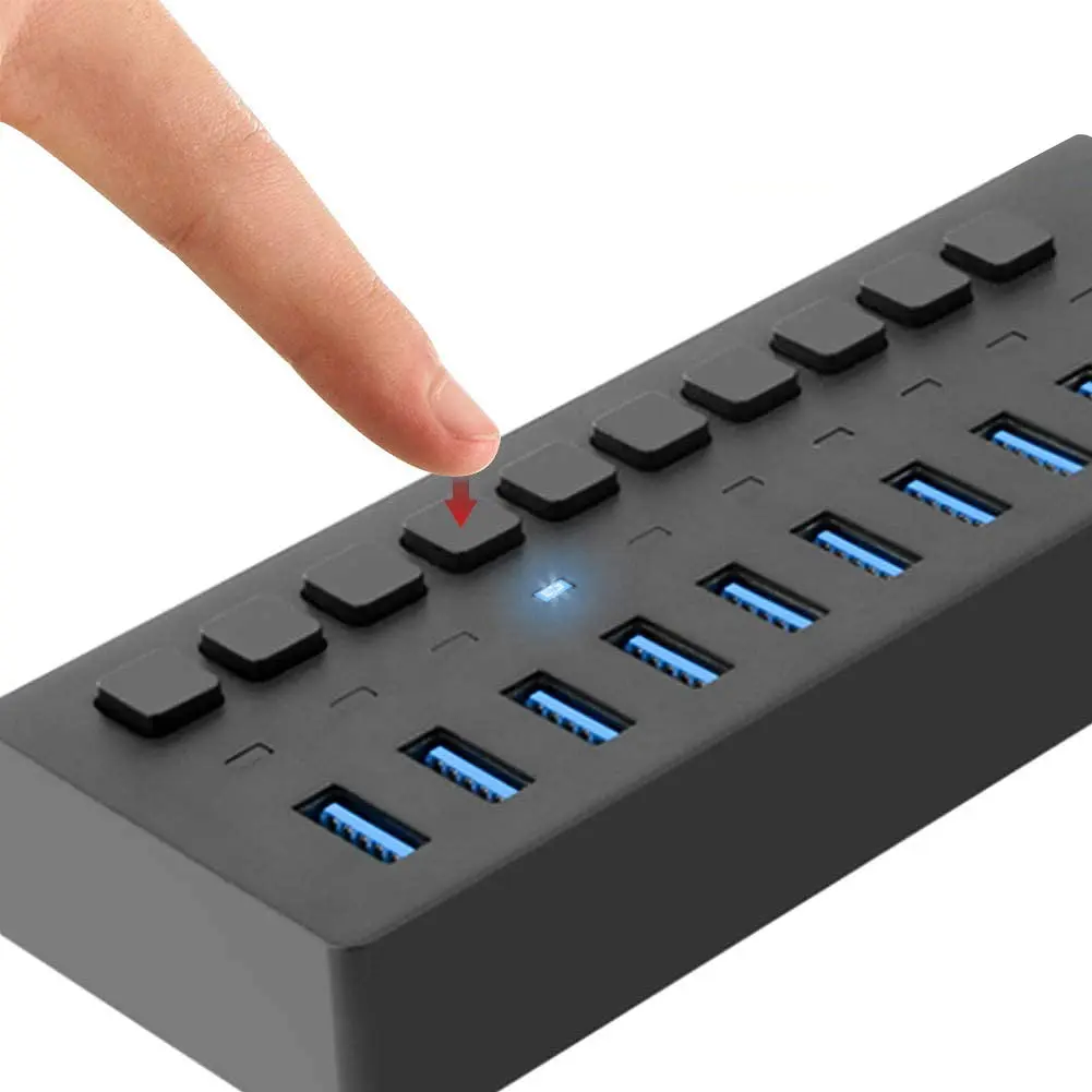 USB hub Acasis P-10 (Чорний) - фото 2