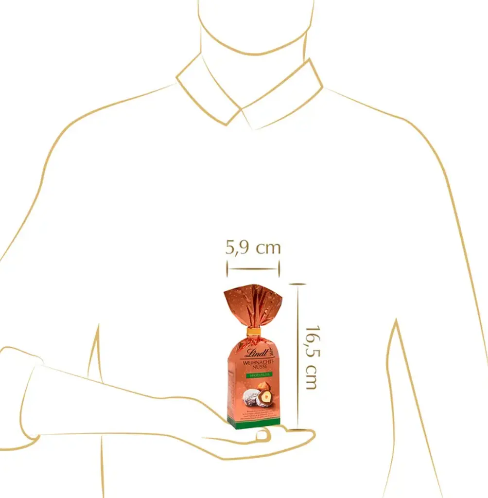 Шоколадні цукерки з фундуком Lindt Weihnachts Nusse Haselnuss 100г - фото 3
