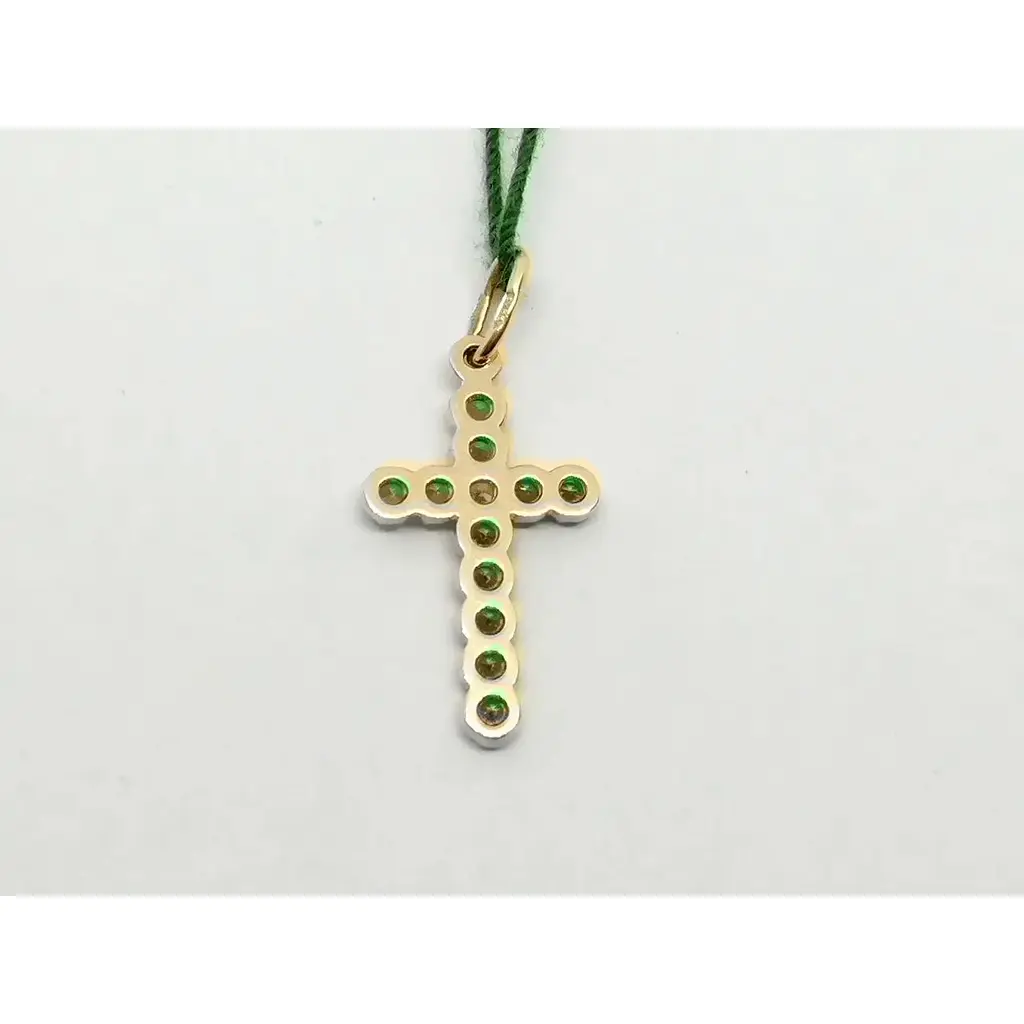 Золотий хрестик ЮЗ "Багет" з фіанітами. A3260/OD - фото 3