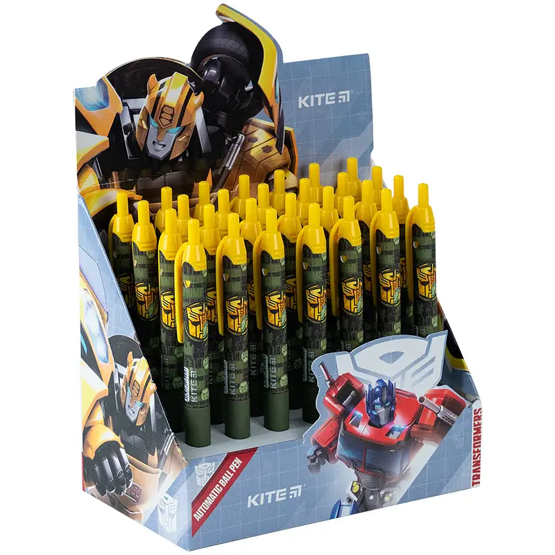 Ручка кулькова з фігуркою Kite Transformers автоматична синя 28 шт. (TF24-039) - фото 2