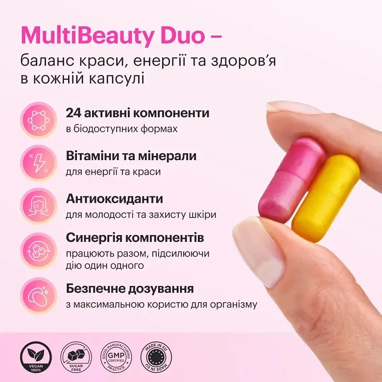 Вітаміни для неї Perla Helsa Multi-Beauty Duo-Caps 60 капсул - фото 3