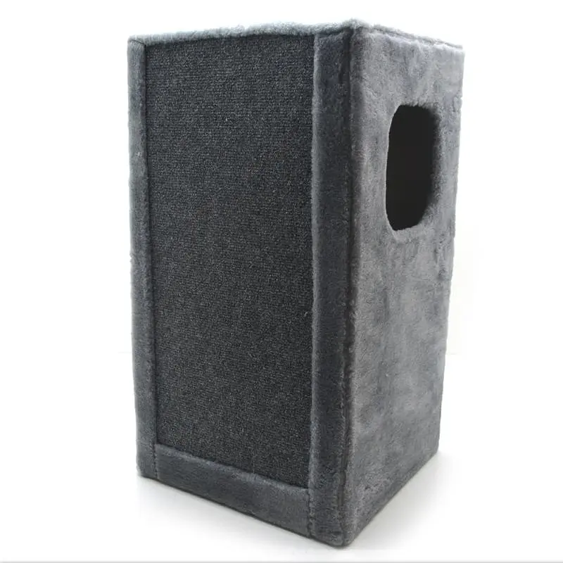 Будиночок драпак для котів Zoo-hunt Пентхаус 34х34х63 см сірий - фото 4