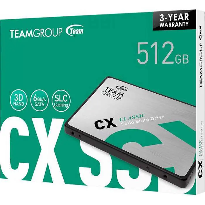 Накопитель SSD Team Sata 2.5" 512Gb CX2 3D TLC 500 480 (T253X6512G0C101) - фото 4