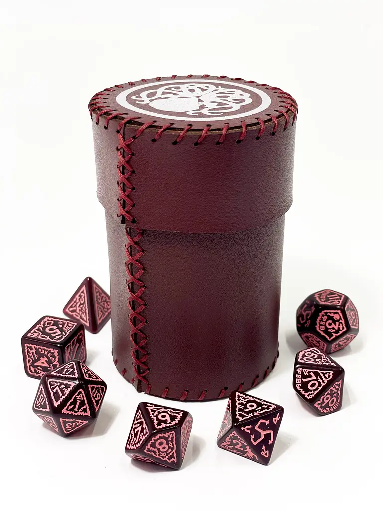 Настільна гра Планета Ігор Чаша для кубиків Ктулху (бургунді) (Dice cup Cthulhu burgundy) (pi-dc003) - фото 3