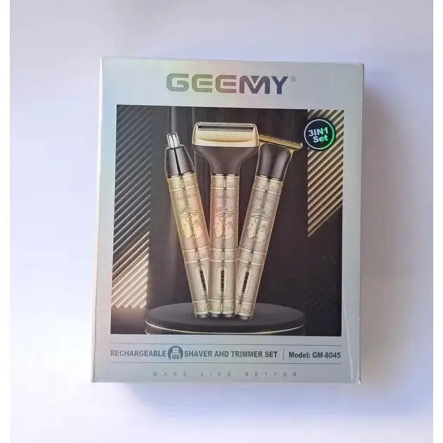 Чоловічий тример 3 в 1 Geemy GM-8045 для бороди вусів носа та тіла - фото 10